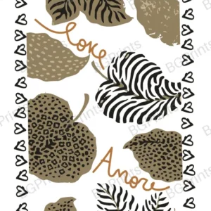 Estampa central exclusivo AMOR LOVE AMORE - diseño digital para indumentaria