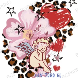 Estampa central exclusivo ANGELITO - diseño digital para indumentaria