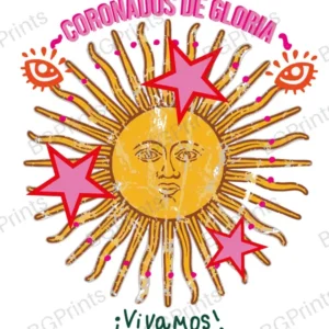 Estampa central exclusivo GLORIA - diseño digital para indumentaria