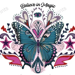 Estampa central exclusivo BELIEVE - diseño digital para indumentaria