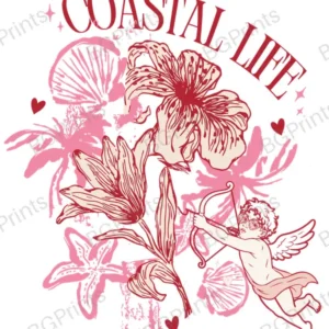 Estampa central exclusivo COASTAL LIFE - diseño digital para indumentaria