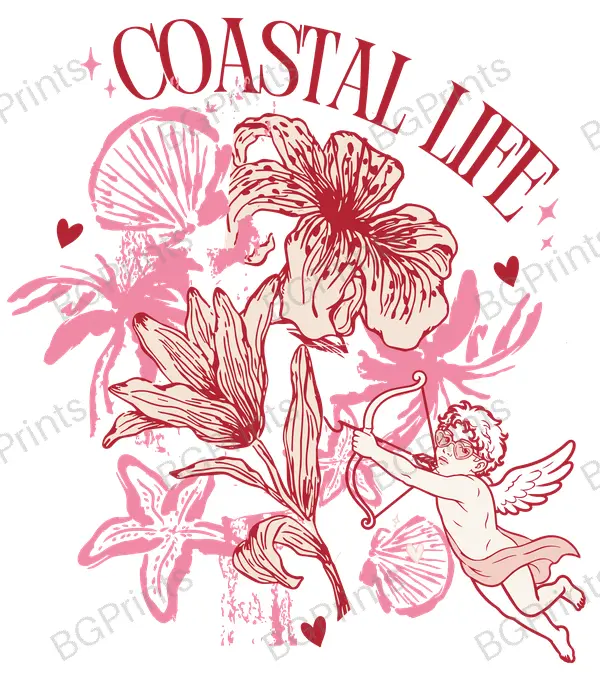 Estampa central exclusivo COASTAL LIFE - diseño digital para indumentaria