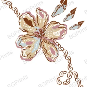Estampa central exclusivo FLOWER - diseño digital para indumentaria