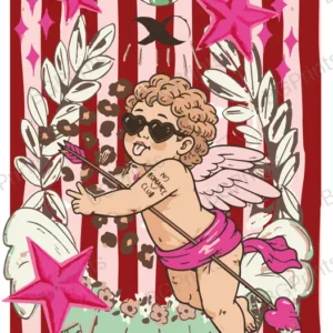 Estampa central exclusivo TAROT THE FORCE CUPIDO - diseño digital para indumentaria