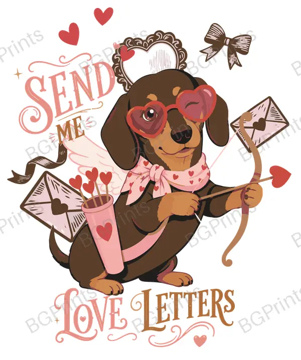 Estampa central exclusivo LOVE LETTERS - diseño digital para indumentaria
