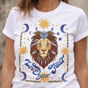 Estampa central exclusivo LOVE NEVER - diseño digital para indumentaria