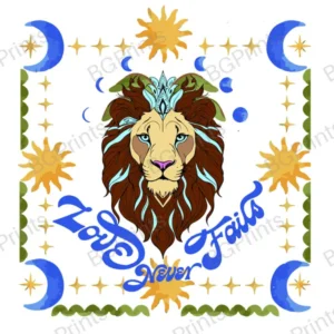 Estampa central exclusivo LOVE NEVER - diseño digital para indumentaria