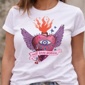 Estampa central exclusivo LOVE POTION - diseño digital para indumentaria