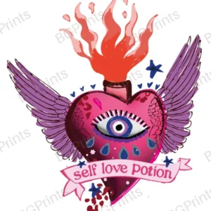 Estampa central exclusivo LOVE POTION - diseño digital para indumentaria