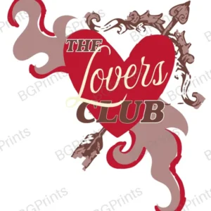 Estampa central exclusivo LOVERS CLUB - diseño digital para indumentaria