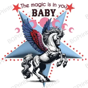 Diseño textil exclusivo MAGIC UNICORN - diseño digital para indumentaria