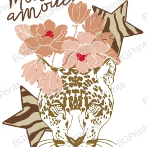 Estampa central exclusivo MON AMOUR - diseño digital para indumentaria