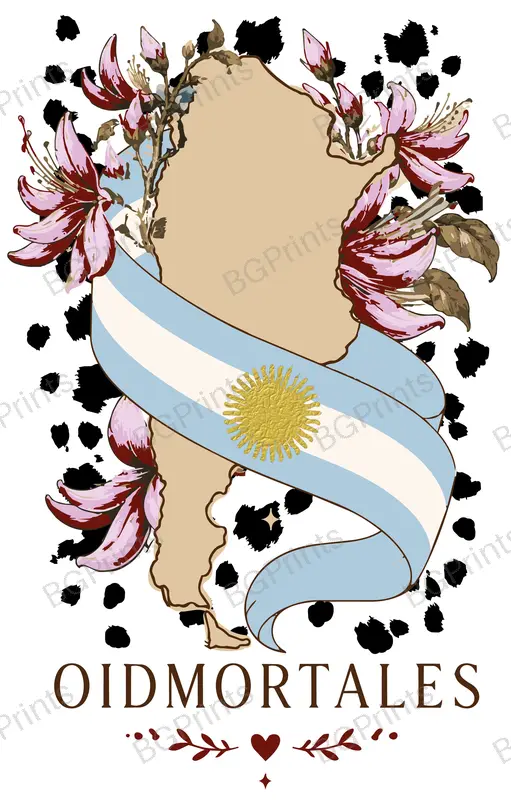 Estampa central exclusivo OID MORTALES - diseño digital para indumentaria