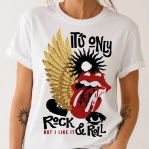 Estampa central exclusivo ONLY ROCK AND ROLL - diseño digital para indumentaria