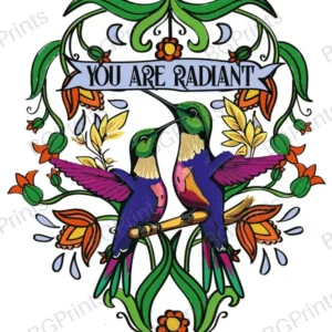 Estampa central exclusivo RADIANT - diseño digital para indumentaria