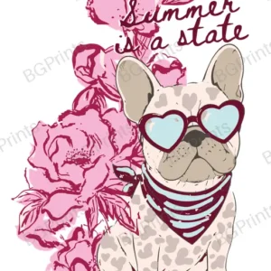 Estampa central exclusivo SUMMER MIND - diseño digital para indumentaria