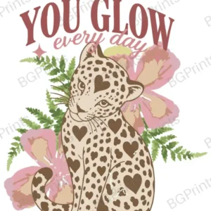 Estampa central exclusivo YOU GLOW - diseño digital para indumentaria