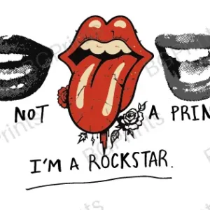 Estampa central exclusivo ROCKSTAR - diseño digital para indumentaria