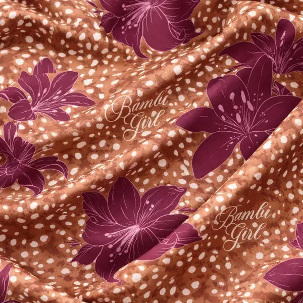 Rapport textil exclusivo BAMBI - diseño impreso en tela para indumentaria
