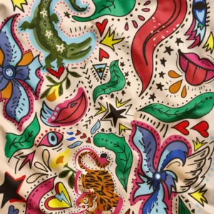 Rapport textil exclusivo CROCODILE - diseño impreso en tela para indumentaria