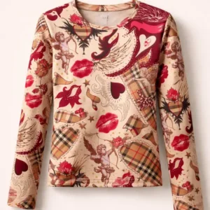 Rapport textil exclusivo LOVE FEST - diseño impreso en tela para indumentaria
