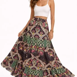Rapport textil exclusivo FLOWER NIGHT - diseño impreso en tela para indumentaria