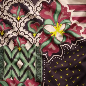 Rapport textil exclusivo FLOWER NIGHT - diseño impreso en tela para indumentaria