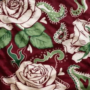 Rapport textil exclusivo ROSAS - diseño impreso en tela para indumentaria