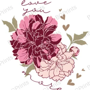 Estampa central exclusivo PEONIA - diseño digital para indumentaria