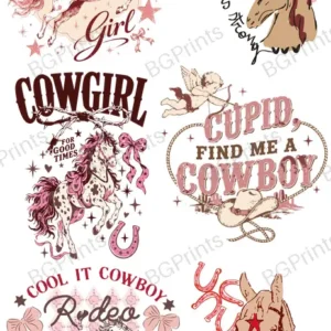 Diseño textil exclusivo PAÑO COWGIRLS - diseño digital para indumentaria
