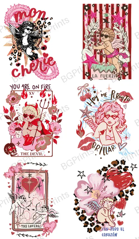 Diseño textil exclusivo PAÑO CUPIDO - diseño digital para indumentaria