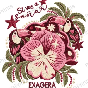 Estampa central exclusivo EXAGERA - diseño digital para indumentaria