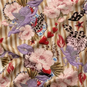 Rapport textil exclusivo CUPID DREAMS - diseño digital para indumentaria