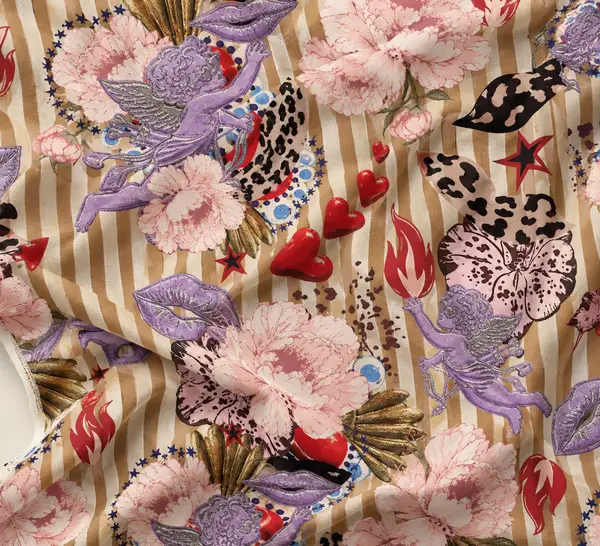 Rapport textil exclusivo CUPID DREAMS - diseño digital para indumentaria